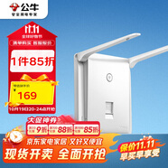 公牛（BULL）墻壁式WIFI 86型無線路由器面板雙天線電腦網(wǎng)絡(luò)插座G28D125A 白色