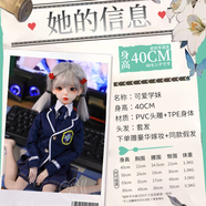 潮丫丫 二次元飛機(jī)杯成人可啪手辦成人情趣用品男性自衛(wèi)慰神器炮架玩偶 【身高40CM單通道】小可送娃娃禮包 +PVC小頭+同款假發(fā)