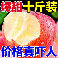 【超級(jí)低價(jià)】紅富士蘋果正宗洛川蘋果新鮮脆甜水果冰糖心整箱批發(fā) 優(yōu)選中果【60-70mm】凈重8斤裝 限時(shí)特賣：只剩00:05分