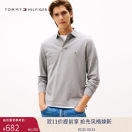 Tommy Hilfiger25新款秋冬男裝商務(wù)休閑純色小繡標(biāo)修身長(zhǎng)袖T恤POLO衫