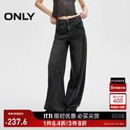 ONLY春夏時(shí)尚百搭高腰寬松直筒長(zhǎng)褲牛仔褲女|124332054 J09 深牛仔灰色 M (165) 68A（卡碼拍大）