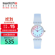 斯沃琪（Swatch）瑞士手表 純凈天藍 小巧節(jié)日禮物時尚男女石英腕表考試表 LK396