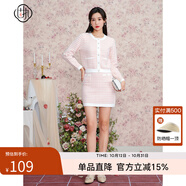 固執(zhí)（OBSTINATE）【特價(jià)】秋冬新款半身裙女裝小香風(fēng)粉色減齡日常氣質(zhì)針織短裙A字 粉色 S