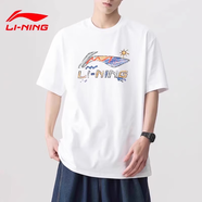 李寧短袖t恤男女同款25年夏季新款情侶裝運(yùn)動衣服飾棉半袖休閑上衣