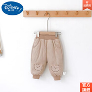 迪士尼（DISNEY）冬裝嬰兒特厚夾棉冬天嬰幼兒0-3歲寶寶保暖加厚大PP褲子加絨長(cháng)褲1 旗 艦官 方卡其色 旗 艦官 方100 建議身高（90-100）