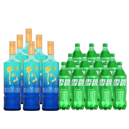 牛欄山 青牛二 42度 500ml*6 整箱裝+可口可樂 雪碧 1.25L*12瓶 整箱裝