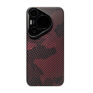 興百興【凱夫拉】華為Pura70手機殼Pura70Ultra碳纖維保護套p70pro +超薄防摔外殼高檔男女款磁吸保護殼 華為 Pura 70 Pro/pro+迷彩紅色
