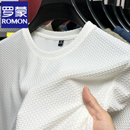 羅蒙（ROMON）彈力竹節(jié)網(wǎng)眼冰絲短袖T恤男半袖男打底衫夏季新款薄款圓領(lǐng)男T恤衫 白色【冰絲高品質(zhì)單件裝】 XL 【建議130-150斤】