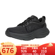 HOKA ONE ONE 女款 Bondi 8邦代8輕便緩震慢跑鞋運(yùn)動(dòng)鞋 1127954女款寬版BBLC-黑/黑 41 (US9 41 1/3)