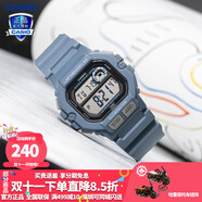 卡西歐（CASIO） 男表女表卡西歐手表男女情侶表學(xué)生時(shí)尚運(yùn)動(dòng)表太陽能雙顯電子表 WS-1400H-2AV新色霧霾藍(lán) 10年電量