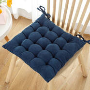 詠幻日式簡(jiǎn)約燈芯絨榻榻米墊蒲團(tuán)墊凳子椅墊打坐墊布藝加厚 鈕扣燈芯-寶藍(lán) 45*45cm有綁帶