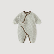 巴厘小豬連體衣嬰兒衣服冬季加厚保暖新生兒睡衣冬天剛出生寶 灰豆綠 66cm