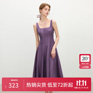 范思藍(lán)恩立體裁剪收腰無(wú)袖連衣裙女夏2025新款修身顯瘦吊帶裙2099 好運(yùn)紫 L