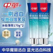 中華魔力迅白牙膏 酷爽薄荷味清新口氣170g 冰極薄荷170g*2支