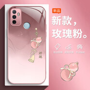 靜微適用OPPOA32手機殼OPPOA33新款保護套A32液態(tài)玻璃A33硅膠軟殼OPPO防摔外殼高級感可愛(ài)ins風(fēng)女士款 【玫瑰粉-好運葫蘆】清爽玻璃殼 OPPO A32