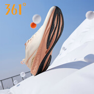 361°飛魚(yú)3|跑鞋男春秋季減震耐磨防滑運動(dòng)鞋輕便舒適網(wǎng)面厚底休閑鞋男 羽毛白/粘土色（春秋款） 43