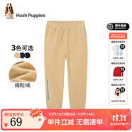 暇步士（Hush Puppies）童裝兒童男女大童秋冬款舒適簡約百搭針織長褲 暖卡其B款 常規(guī)款 120