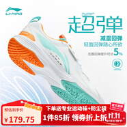 李寧（LI-NING）羽毛球鞋男女同款專(zhuān)業(yè)比賽訓(xùn)練運(yùn)動(dòng)鞋全能王V2.0防滑耐磨減震寬楦 全能王V-標(biāo)準(zhǔn)白/淺松綠 41 (255mm) 送運(yùn)動(dòng)襪+防塵袋