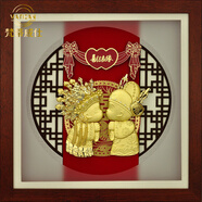 梵蒂威仕足金天鵝結(jié)婚禮物送新人新娘閨蜜朋友新婚高級創(chuàng)意輕奢高檔擺件 喜結(jié)良緣娃娃 30*30厘米