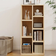 雅美樂(lè )書(shū)柜組合簡(jiǎn)易書(shū)架落地客廳臥室陽(yáng)臺儲物收納柜 七格柜松木色Y4382