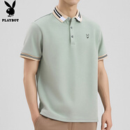 花花公子（PLAYBOY）T恤男短袖夏季男士polo衫翻領(lǐng)商務(wù)休閑上衣服高端男裝