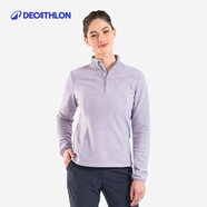 迪卡儂（DECATHLON）戶外透濕抓絨女加厚搖粒絨抓絨衣保暖外套沖鋒衣內(nèi)膽MH100 MH100半拉鏈-紫色 XL