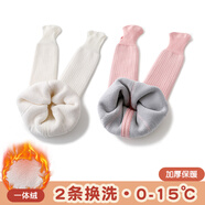 嬰兒褲襪春秋寶寶打底褲白色女童裝褲子襪秋冬加絨加厚內搭褲襪女 【中厚】白+粉 0-6月 約0-6月【以身高60-70cm為準】可開(kāi)   襠