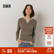 森馬（Semir）森馬毛衣女短款假兩件含羊毛針織衫24冬新款保暖內(nèi)搭109724107015