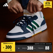 adidas ENTRAP美式校園風運動板鞋少年感復古籃球鞋男女阿迪達斯 白色/綠色/藍色   38