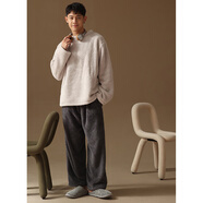 美家臣【加厚加絨】保暖睡衣男秋冬天珊瑚絨毛絨寬松直筒圓領(lǐng)套頭家居服 男款-7078 2XL