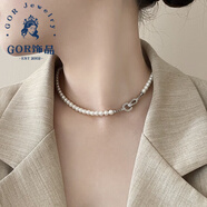 GOR胖東來(lái)同款海秀兒珍珠項鏈8mm韓國鎖骨輕奢小眾施家頸鏈女2024 海秀兒珍珠項鏈6mm貝殼珍珠