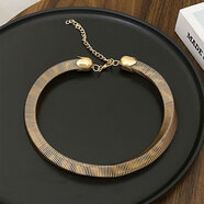 歐陽(yáng)先生夸張項鏈個(gè)性蛇骨多層環(huán)扣項圈冷淡風(fēng)飾品女性 金色幾何項圈