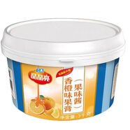 焙樂(lè )道淑女牌水晶光亮膏 3kg 淋面透明果膏 鏡面果膠烘焙原料 立高香橙味果膏（橙色） 3kg*1桶