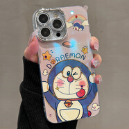 圣圖朗高級(jí)感藍(lán)光叮當(dāng)貓iphone15新款蘋(píng)果16手機(jī)殼13可愛(ài)情侶14promax卡通女Mate60帶鏡頭膜12華為11全包 閃粉鏡頭膜 點(diǎn)鉆吐舌頭叮當(dāng)貓-粉色  iPhone 16 pro max