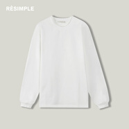 RESIMPLERESIMPLERESIMPLE簡(jiǎn)單點(diǎn)基礎寬松長(cháng)袖圓領(lǐng)百搭高級感新款T恤0668 本白 L