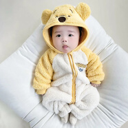 迪士尼嬰兒連體衣冬季加厚毛怪棉服寶寶衣服小怪獸冬裝可愛超萌外出抱衣 噗噗 80cm 80