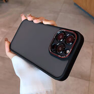 LZL蘋(píng)果15手機(jī)殼金屬鏡頭iphone14promax全包防摔16pro磨砂磁吸外殼1 紳士黑金屬鏡頭肌膚磨砂不 iPhone16