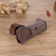 哲圖 適用于索尼A7M4微單ZVE10保護套ZVE1 A7R5 A7C A7C2 R底座R3相機包A7R2/M2半套A9II皮套A7M3a/R4 A1/A7R4/A7S3/A9M2 底座 咖啡色