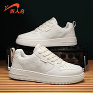 貴人鳥(niǎo)男鞋2025秋冬新款低幫透氣板鞋學(xué)生經(jīng)典復古運動(dòng)空軍一號小白鞋男 米色 39