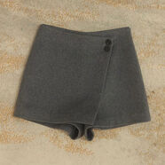 小紅書(shū)同款深灰色新款秋冬羊毛呢子短褲女高腰顯瘦顯腿長(cháng)外穿小個(gè) 灰色 3XL 3XL