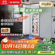 索伊528升 全嵌入式冰箱隱藏式雙開門變頻雙循環(huán)一級能效底部散熱內(nèi)嵌式超薄鑲櫥柜對開門電冰箱 【K6G單臺全冷凍】222升全嵌款