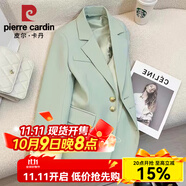 皮爾卡丹（pierre cardin）2025春裝新款設計感薄荷綠西裝外套女韓系洋氣休閑小西服 2024薄荷綠2025 常規 L 建議110-125斤