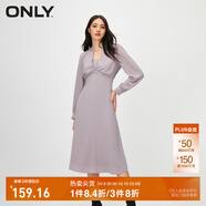 ONLY秋冬氣質(zhì)通勤風(fēng)百搭燈籠袖顯瘦連衣裙女|123407016 E15 鵪鶉QUAIL M 165/84A