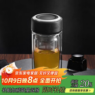 希樂玻璃杯雙層玻璃水杯高顏值男士商務(wù)辦公茶水分離杯便攜泡茶杯子