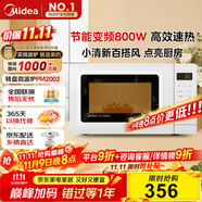 美的（Midea）變頻小清新微波爐 液晶屏幕 磨砂面板 小型20L家用 匠心工藝（PM2002）