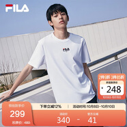 FILA斐樂官方短袖T恤男2025年夏季時尚純棉圓領(lǐng)透氣男士運(yùn)動t恤針織衫