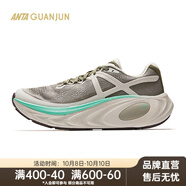 安踏（ANTA）冠軍乘風(fēng)2丨新款厚底輕便緩震透氣通勤秋季男跑鞋112525523A 【男款】泥沙灰/藤青綠-5 40