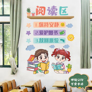 獅洛德 小學(xué)班級文化墻壁貼紙教室創(chuàng  )意勵志學(xué)習墻面圖書(shū)角裝飾標語(yǔ)墻貼自粘 閱讀區
