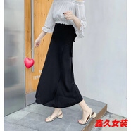 美安嘉傣族裙子女西雙版納民族風印花開叉裹裙海邊度假一片式綁帶半身裙 黑色-a字半身裙 均碼 系帶腰圍可調(diào)節(jié)-a字半身裙