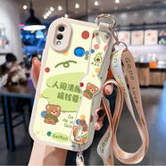 WAIDM適用榮耀8x手機殼女款honor8x保護套全包防摔硅膠新款榮耀 8X外殼腕帶支架款八叉9女士軟殼帶掛繩 【斜跨白】HH1360 榮耀8x